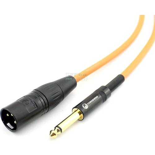 1Pcs Yongsheng 6.5 large two-core to Cannon male 6.35 to XLR line microphone mixer audio cable YS137N-BG HiFi
