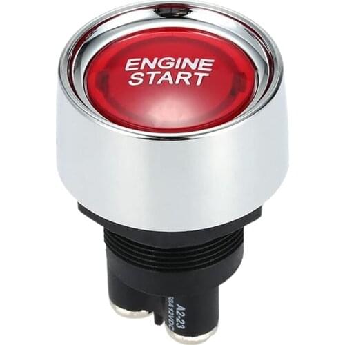 Engine Button Car DC 12V 24V Car Start Engine Button Light Switch Button Start Ignition Switch for Racing
