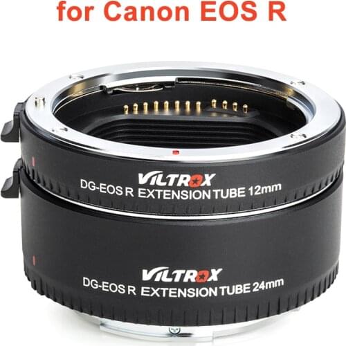 Viltrox DG-EOSR Macro Extension Tube Auto Focus AF Adapter Ring for Canon EOS R Mount TTL Lens for Canon EOS R/RP Camera 12/24mm