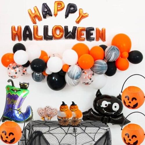 Creative Halloween Theme Party Scene Decoration Eyeball Banner Terror Balloons Simulation Spider Web For Halloween ASD126