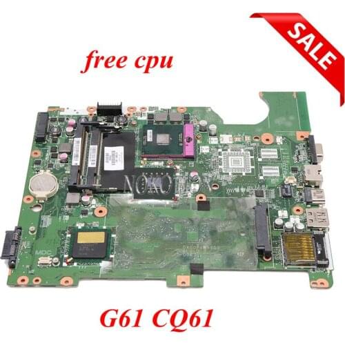 NOKOTION 578053-001 577997-001 517835-001 DA00P6MB6D0 mainboard FOR HP CQ61 G61 Series Laptop Motherboard GL40 DDR2 Free cpu