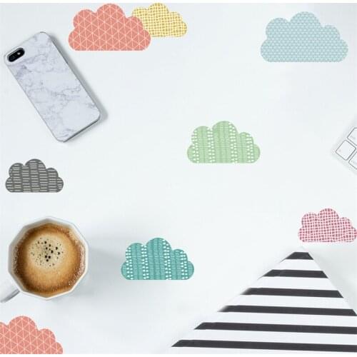 Cartoon DIY Decor Color Rainbow Wall Stickers Nordic Kids Room Bedroom Kindergarten Background Layout Home Decoration Sticker