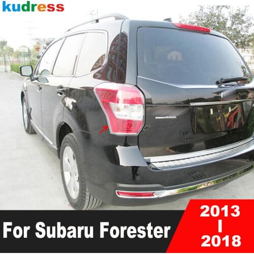 For Subaru Forester 2013 2014 ABS Chrome Tail Rear Light Lamp Cover Trim Taillight Frame Trims Car Styling Accessories 2pcs