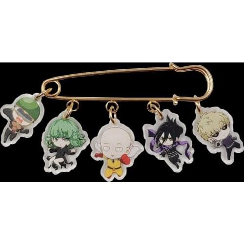 New Fashion Acrylic Anime Cartoon ONE PUNCH MAN Brooch Overcoat Badge Classic Girl Student Pupil Women Birthday Holiday Gift