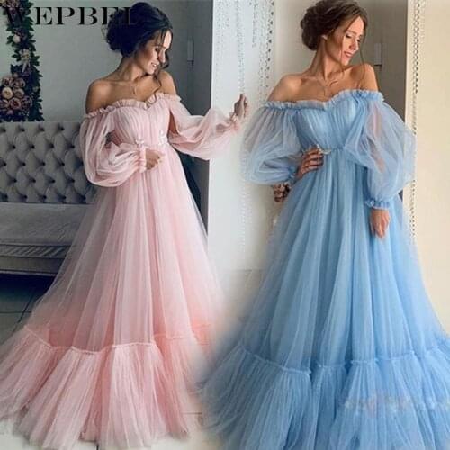 WEPBEL New Fashion Women Sweet Girls Sleeveless Mesh Wedding Party Dress Prom Dress Off Shoulder Long Evening Dress