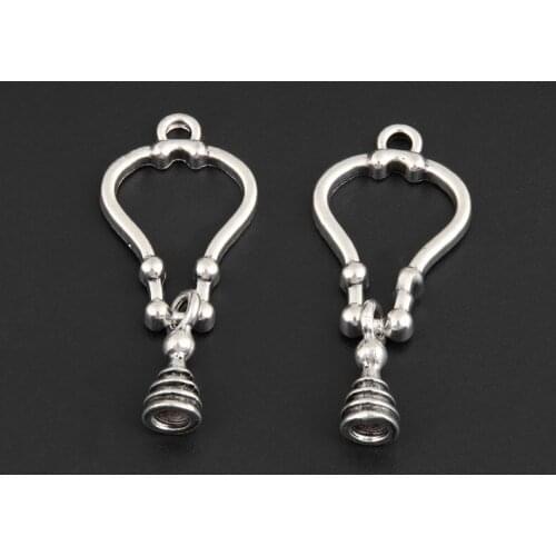 20pcs Silver Color Alloy Hot Air Balloon Charms 33X15.5MM DIY Handmade Pendant For Jewelry Making Handcrafted Accessories