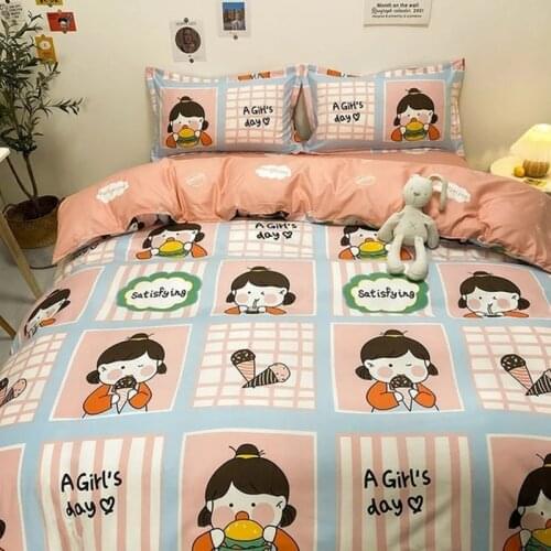 Idyllic flowers Bedding Set With Pillowcase Duvet Cover Sets Bed Linen Sheet Single Double Queen King Quilt Covers Bedclothes