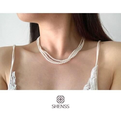 SHENSS Pearl Necklaces For Women