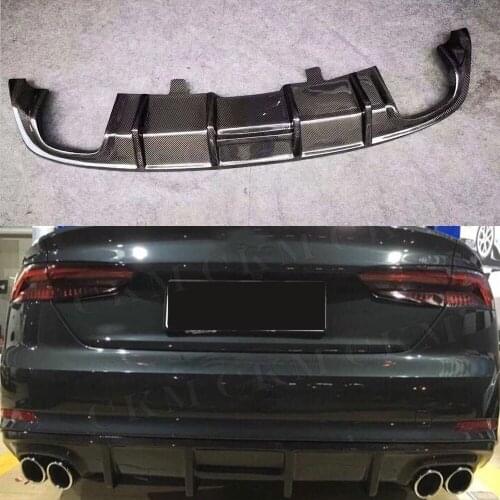 Carbon Fiber Rear Bumper Lip Spoiler Chin Diffuser Guard for Audi A5 S5 Sedan 4 door Not A5 Standard 2017 2018 Car Styling