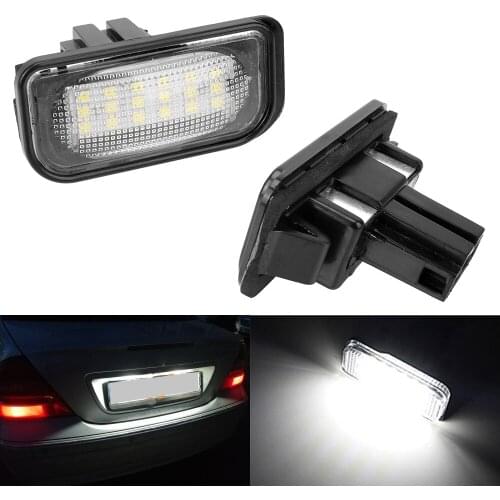 2 pcs LED Number License Plate Light Canbus For Mercedes Benz 2001-2007 W203 4D Sedan C240 C230 C55 AMG C320 C350 C280 C43 C32