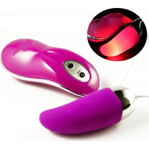 Luminous LED Vibrating Jump Egg Vibrator 12 Speeds Shrink Vaginal Tighter Message Vibrator Clitoris Stimulator Sex Toy For Woman