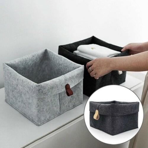 Felt Storage Box Desktop Finishing Holder Clothing Toys Underwear Socks Organizers Sundries Basket Container Laundry Bins Home
