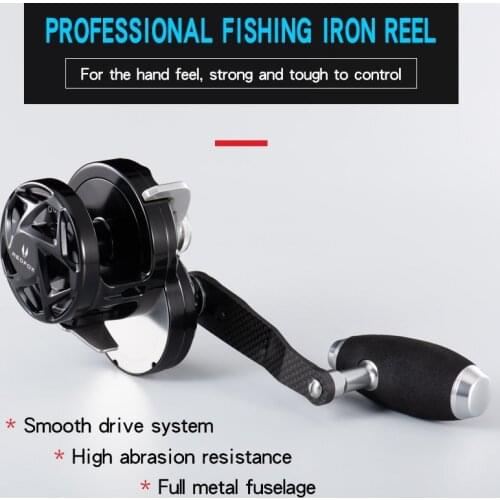 Japan Brand Redfox Full Metal CNC Slow Jigging Reel Saltwater Overhead Fishing Reel 6.3:1 Pe4-300m Max 30kgs Drag