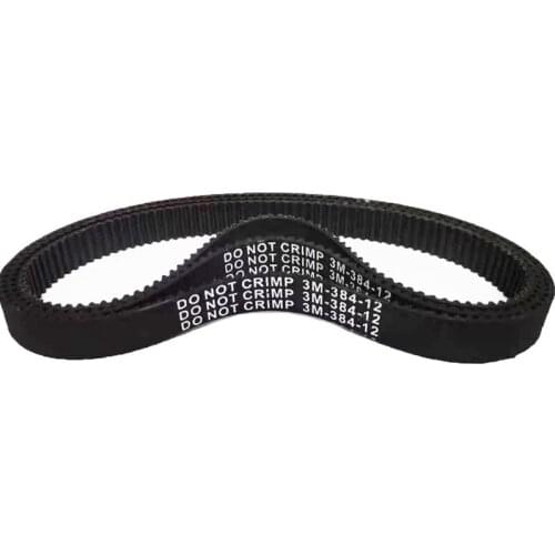 1Pc 384-3M-12 Electric Scooter Drive Belt 3mm Pitch 384mm Length 128 Teeth 12mm Width Rubber Samll Backlash Printer Timing Belt