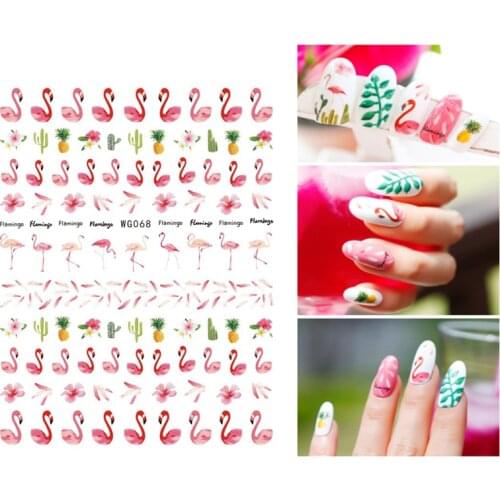10PCS Leaf Plant Bird Fruit Nail Art Sticker Cartoon Parrot Nail Art Decoration Repair Decal Accessories