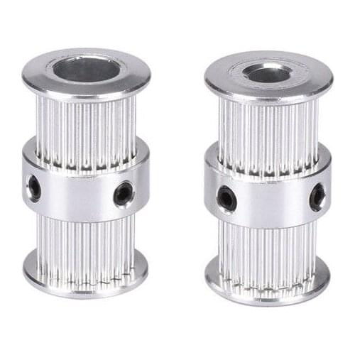 10Pcs GT2 pulley type double head GT2 20 teeth 6mm width bore 5mm timing pulley For Belt 3D Printer Parts