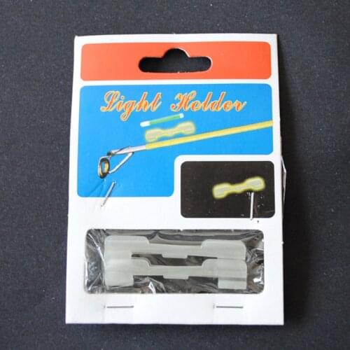 50packs/lot Light Holder Clip On Rod Tip Suits for Telescopic Rock Fishing Rod chemical light stick Night Fishing Accessory A299