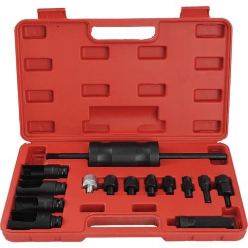 14pcs universal diesel engine injector puller repair tool injector sensor removal sleeve