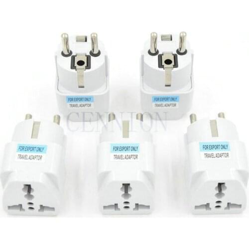 20pcs Free CN Post EU US AU UK to FR DE AC Power Plug Travel Adapter Converter