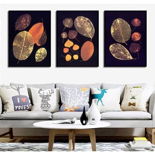 5d Diamond Painting colorful stone leaves Diy Full Square Round Drill Diamond Embroidery 5D Diamond Mosaic Triptych DecorZP-1839