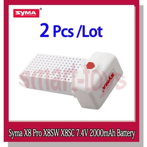 2Pcs Syma X8 Battery 7.4V 2000mAh Large Capacity Battery for Syma X8 X8SW X8SC PRO RC Drone Quadcopter