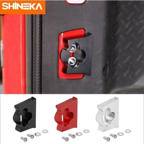 Aluminum Alloy Tailgate Latch Bumper Limit Block Stop Tail Door Alignment Protect Accessories For Jeep Wrangler JK JKU 2007-2017