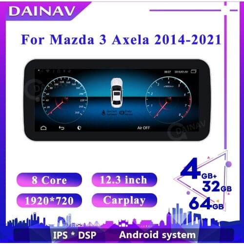 For Mazda 3 Axela 2014-2021 12.3 Inch 128G Car Android Radio Stereo DVD Head UnitMultimedia Player GPS Navigation Carplay