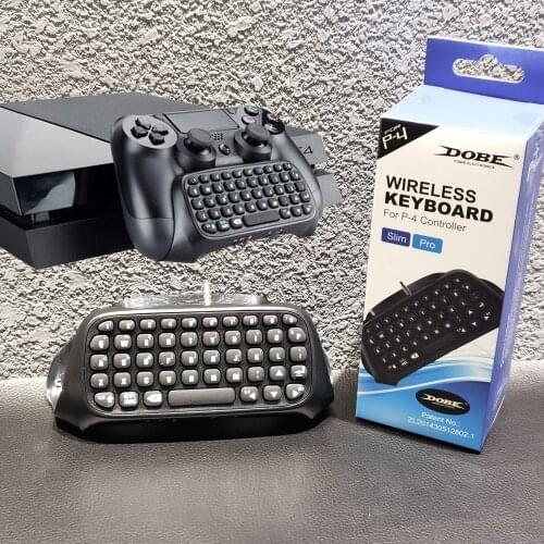 Mini Wireless Keyboard 3.5mm Plug Game Chat pad Message Keyboard for Sony for Playstation 4 for PS4 Controller Bluetooth 3.0