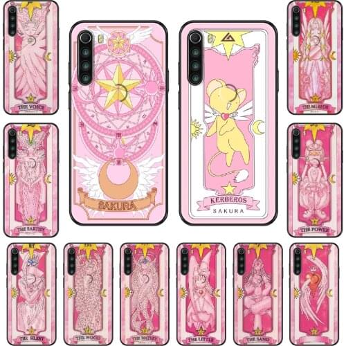 Cartoon Card Captor Sakura Phone case For Xiaomi Redmi Note S2 4 5 6 7 8 A S X Plus Pro black silicone coque pretty cell cover