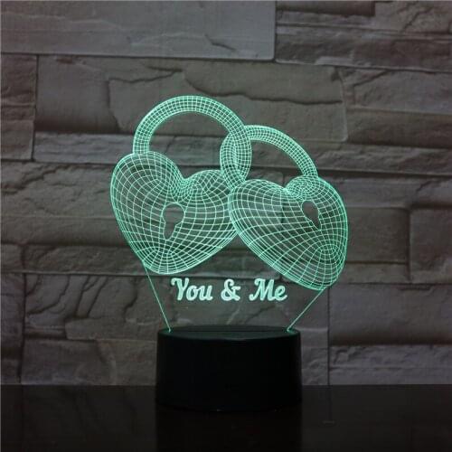 Colorful Remote Control Color Changing Lights Stereo Vision Led 3D Night Table Lamps For Living Room Bedside decor lamp 1904