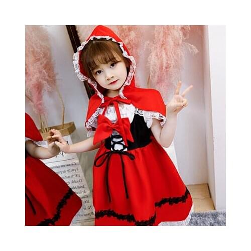 Halloween Childrens Clothing Girls Little Red Riding Hood Cosplay Cosplay Lolita Princess Dress Witch Clothes Anime Cosplay