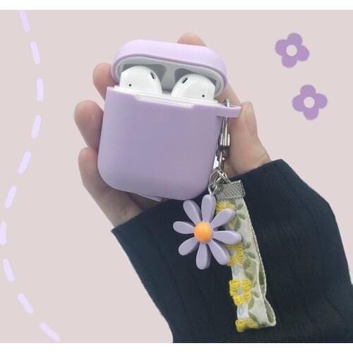 Hot Summer flower Protective Cover For Apple Airpods 2 Case Bluetooth Wireless Earphone Case For AirPods Charging Box Charm