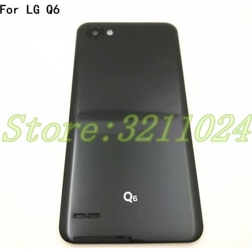 Good quality Plastic Battery Door Cover For LG Q6 Back Battery Cover Rear Housing Door With Camera Lens