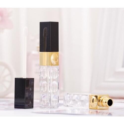 5 ML Lip Gloss Containers Square Black Clear Empty Cosmetic Containers DIY Makeup Lip Gloss Tubes with Wands 10pcs 30pcs 50pcs