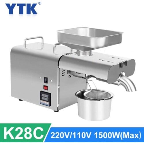 Automatic 110V / 220V Cold Press Oil Machine Oil Cold Press Machine Sunflower Seed Oil Extractor Temperature Control