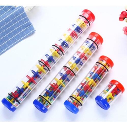 Musical Toys 1/2/3inch Kids Rainmaker Tube Stick Musical Percussion Instrument Early Learning Educational Toys For Kids
