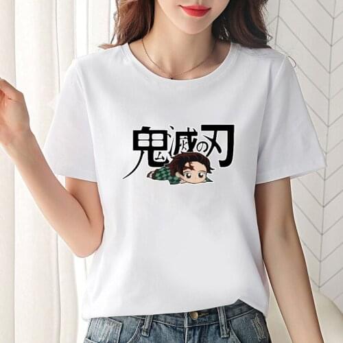 New Style Demon Slayer Funny Cartoon Girl T Shirt Fashion Kimetsu No Yaiba Anime Manga Inosuke Graphic Tee Demon Blade Tops
