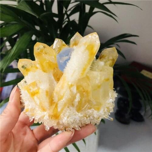 Natural Ghost Phantom Quartz Crystal Cluster rock stones and crystals mineral reiki Healing Specimen Home deco