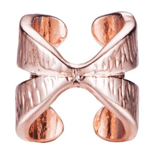 Simple Vintage U Shape Rose Gold White Alloy Ear Cuff Clip Earrings For Women Men Fashion Clip-on Earrings