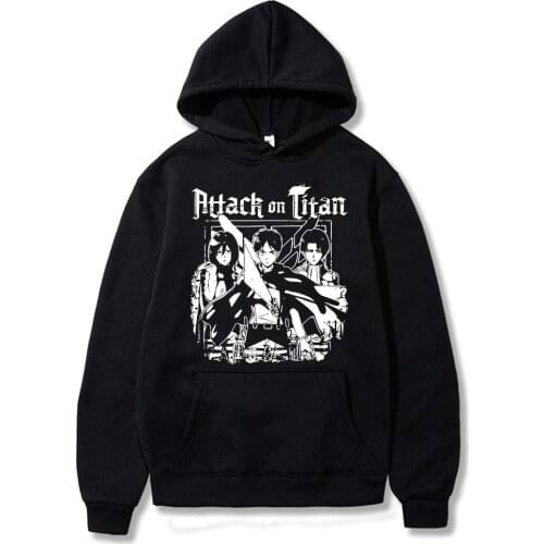 Attack on Titan Printed Pullover Long Sleeve Hoodie
