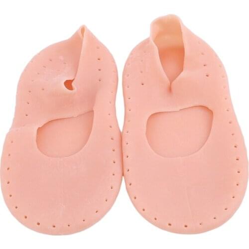 Silicone Moisturizing Solid Thin Gel Heel Socks Cracked Foot Skin Care Protector NEW