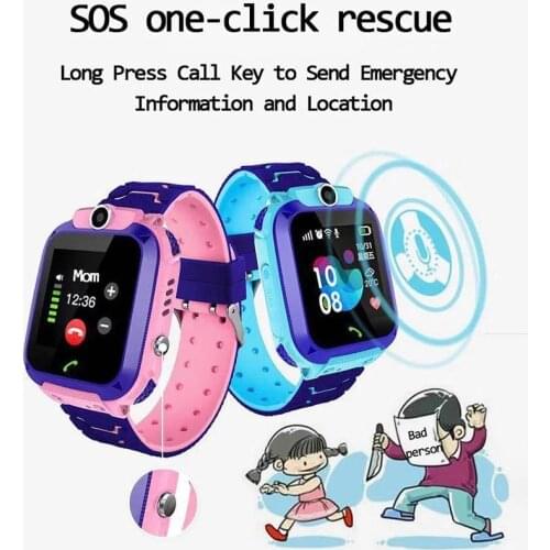 Q12 Children Smartwatch Anti-Lost Kid 1.44 Inch Touch Screen SOS Intelligent Watch LBS Positioning Waterproof Talking Watch