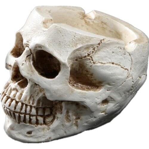 Resin Skull Statues Ornaments Crafts Figurines Model Sculptures Flower Pot Fruit Plate Storage Container Halloween Home Decor