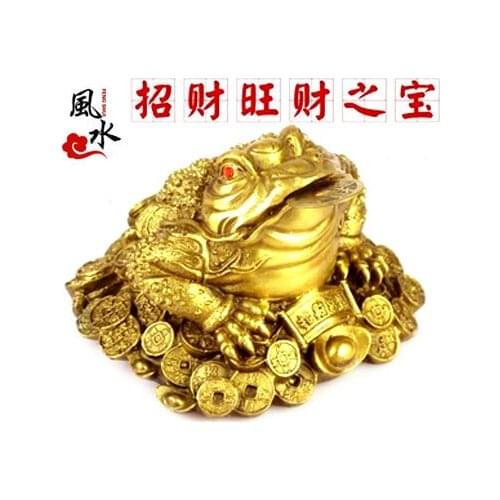 A Pure copper and gold toad ornaments toad Handicraft decoration Home Furnishing crafts