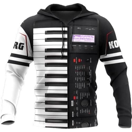 Fashion Hot Piano 3D Hoodies/sweatshirts Men Women Hooded winter Autumn Long streetwear Hoodies top 4654