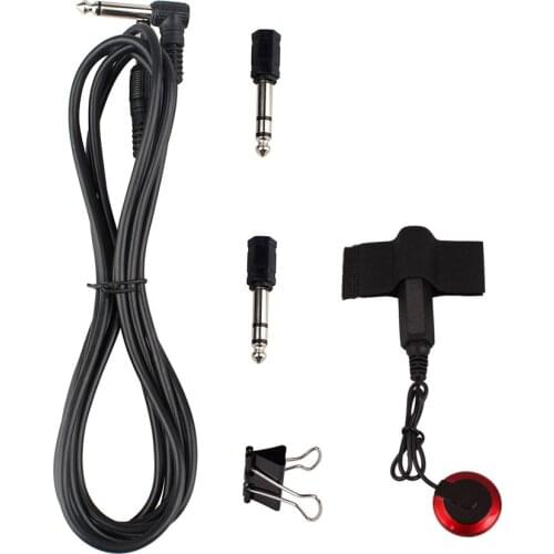 Universal String Instrument Pickup Set with Pickup + 6.35mm Audio Cable + 2pcs 6.35mm to 3.5mm Adapters + Metal Clip for Violin