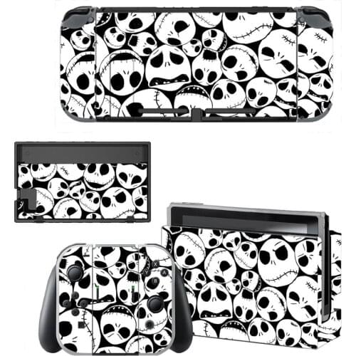Vinyl Skin Protector Sticker for Anime Skull Skins for Nintendo Switch NS Console + Controller + Stand Holder Dock Skins