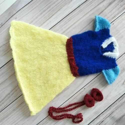 Vintage Baby Girl Christmas Gift Fluffy Girls Outfit Photo Props Knitted Newborn Romper Set Newborn Tieback Baby Headband props