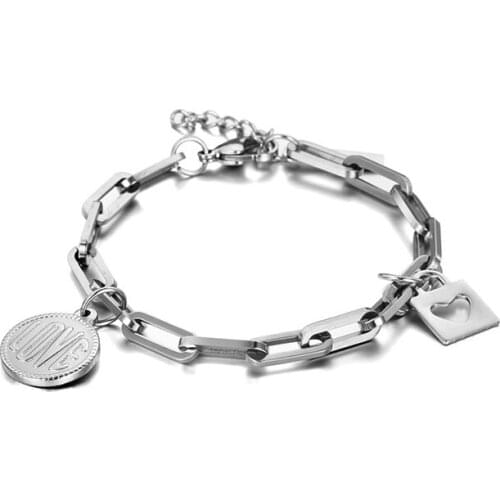 Unisex Choker Fashion Stainless Steel Bracelet Women Hip-Hop Gothic Punk Cuban Bangle Cheap Jewelry Gifts