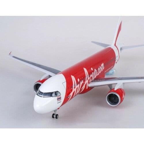 1/80 A320neo Airplane Model LED Voice Lamp Passanger Plane 47CM Air Asia.com kids toys Diecast Airplane Aircraft